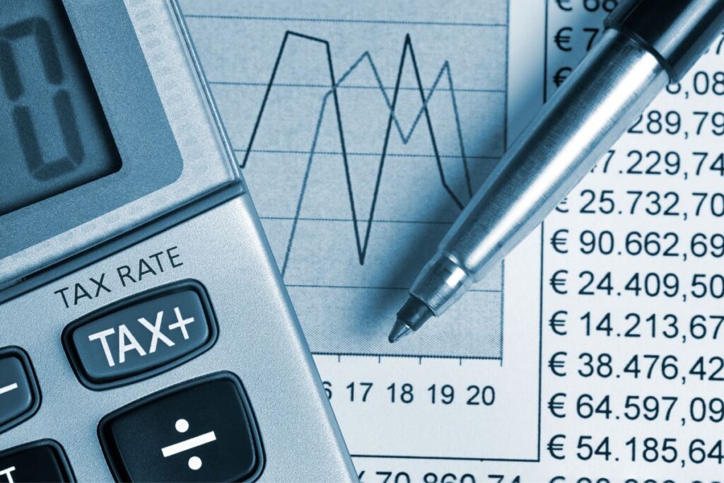 A calculator aids in calculating taxes for non-resident aliens.